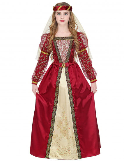 Costume principessa medievale reale bambina 1