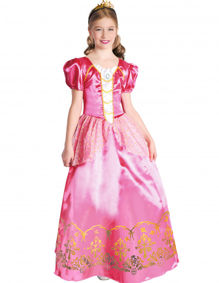 Costume principessa rosa regale per bambina 1