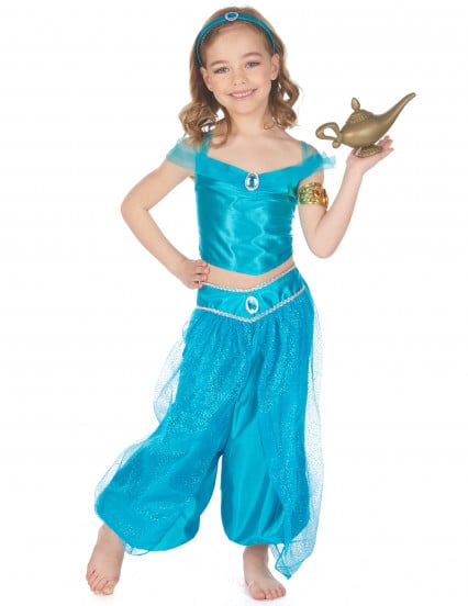 Costume principessa orientale blu bambina 1