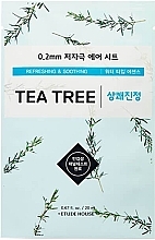 Máscara com extrato de árvore do chá para pele problemática Etude House Therapy Air Mask Tea Tree