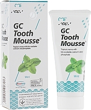 Creme de dentes sem flúor GC Tooth Mousse Mint