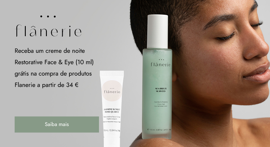 Receba um creme de noite Restorative Face & Eye (10 ml) grátis na compra de produtos Flanerie a partir de 34 €