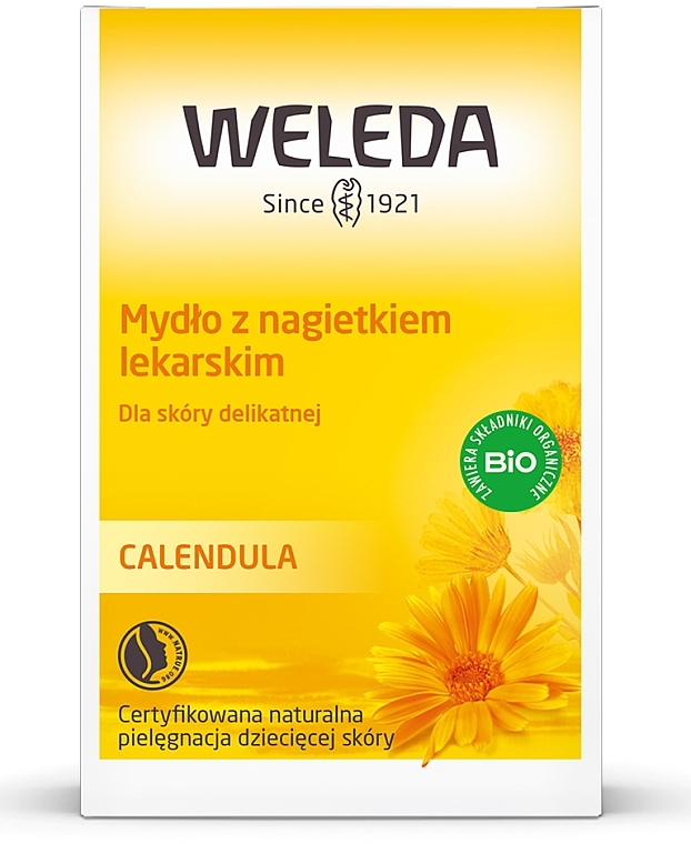 Sabonete vegetal para bebês - Weleda Calendula Pflanzenseife