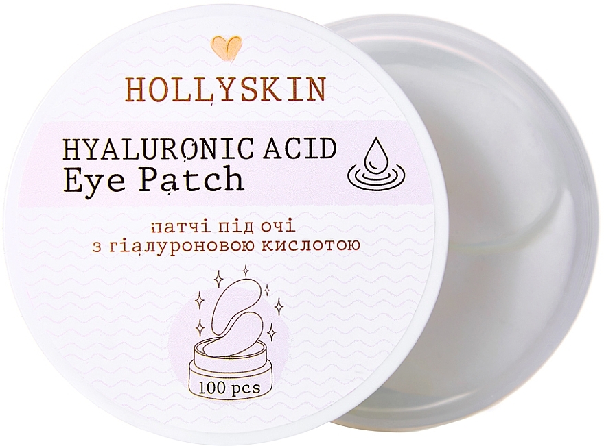 Patches para os olhos com ácido hialurônico - Hollyskin Hyaluronic Acid Eye Patch