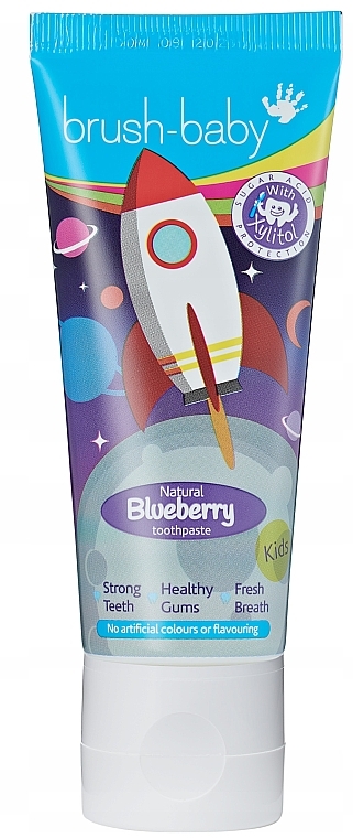 Pasta de dentes para crianças "Rocket Blueberry", 3-6 anos - Brush-Baby Toothpaste