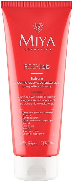 Loção reafirmante e suavizante para corpo Miya Cosmetics Body Lab Firming & Smoothing Balm