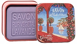 Sabonete de lavanda, em caixa de metal La Savonnerie De Nyons Lavender Soap Bar + Metal Box