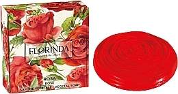 Sabonete vegetal natural em forma de rosa, vermelho Florinda Sapone Vegetale Rosa