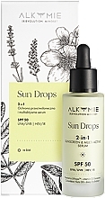 Protetor solar com sérum multi-ativo Alkmie Sun Drops Sunscreen & Multi-Active Serum SPF 50