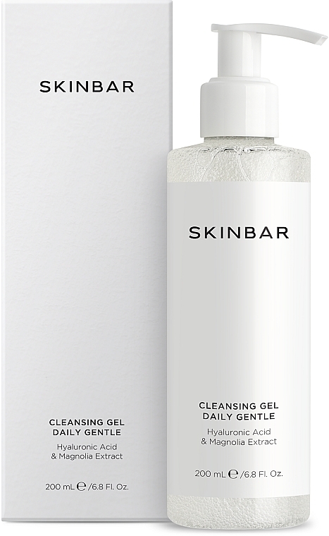 Gel de limpeza facial com ácido hialurónico e extrato de magnólia - SKINBAR Hyaluronic Acid & Magnolia Extract Cleansing Gel