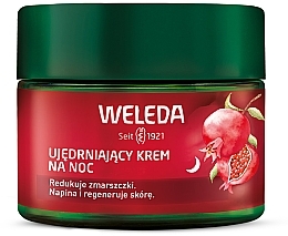 Creme de noite reafirmante com romã e péptidos de papolia Weleda Pomegranate & Poppy Peptide Firming Night Cream