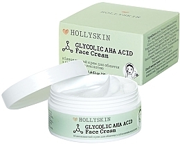 Creme revitalizante para rosto com ácido glicólico Hollyskin Glycolic AHA Acid Face Cream