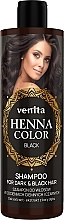 Champô para cuidado dos cabelos escuros e pretos com extrato de casca de carvalho Venita Henna Color Shampoo Black