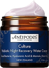 Creme hidratante de noite com probióticos Antipodes Culture Probiotic Night Recovery Water Cream