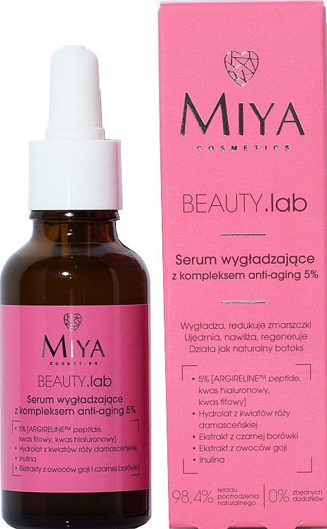 Sérum suavizante para rosto com complexo anti-idade 5% - Miya Cosmetics Beauty Lab Smoothing Serum With Anti-Aging Complex 5%