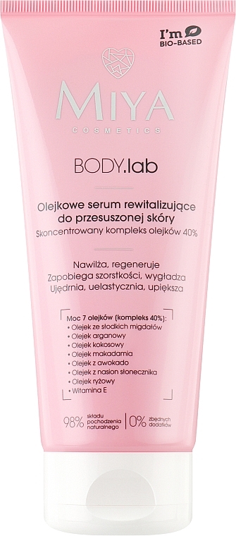 Sérum revitalizante corporal para pele seca - Miya Cosmetics Body Lab Oil Revitalizing Serum For Dry Skin