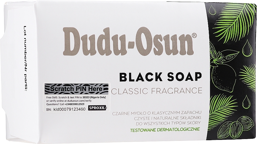 Sabonete preto para rosto e corpo - Tropical Naturals Dudu-Osun Black Soap