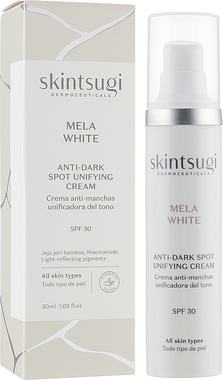 Creme para rosto anti-manchas escuras - Skintsugi Mela White Anti-Dark Spot Unifying Cream SPF30