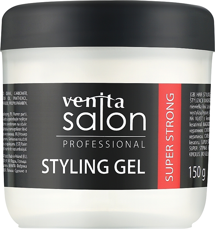 Gel para cabelo - Venita Salon Professional Styling Gel Super & Mega Strong