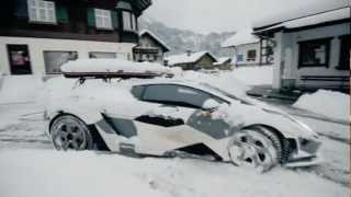 Lambo Snow Drifting