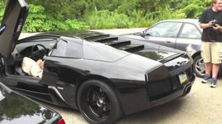 Heavily Modified Murcielago-Darth Vader Awakens LOUD Revs