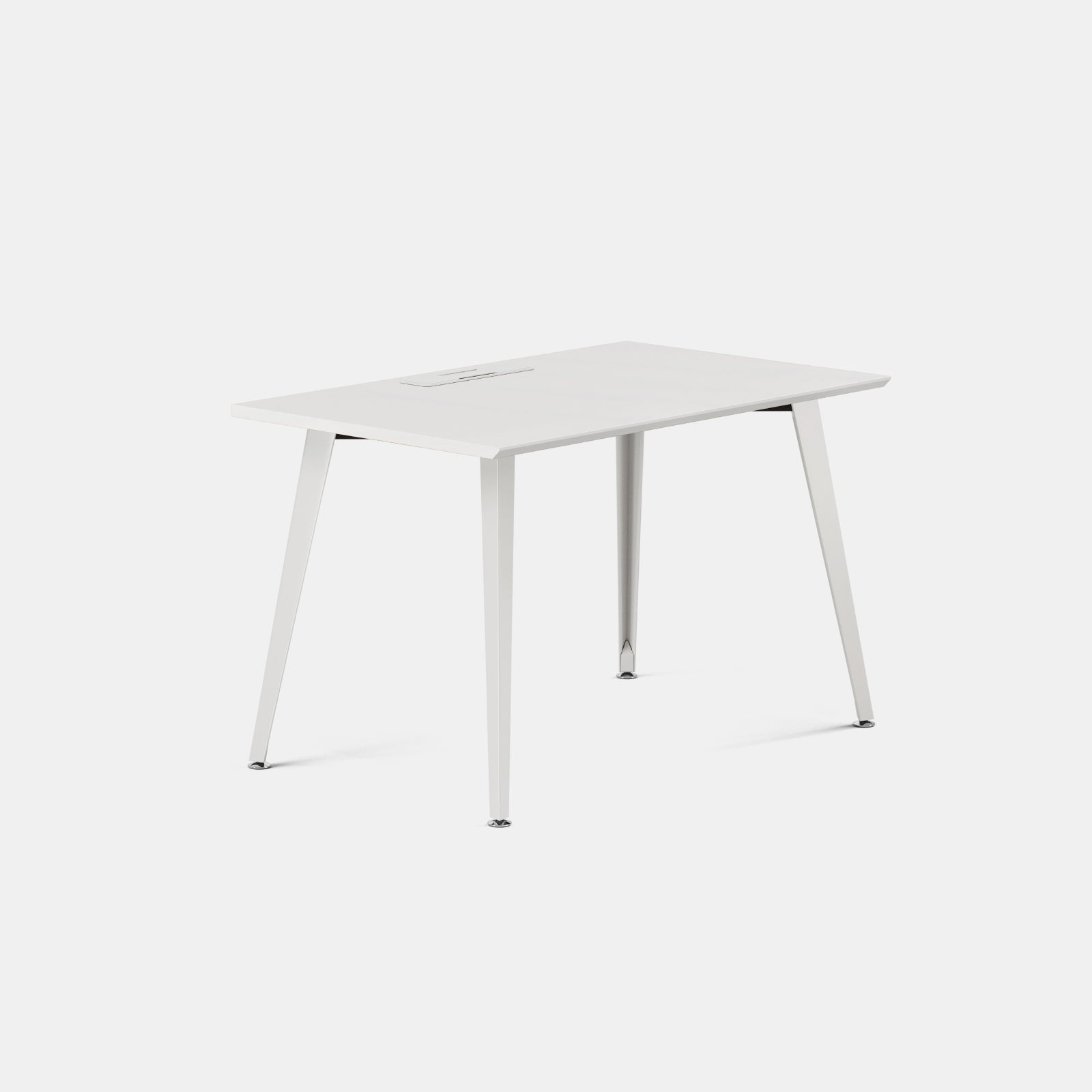 Top Color:White; Leg Color:Powder White; Desk Size:48 inches x 24 inches;