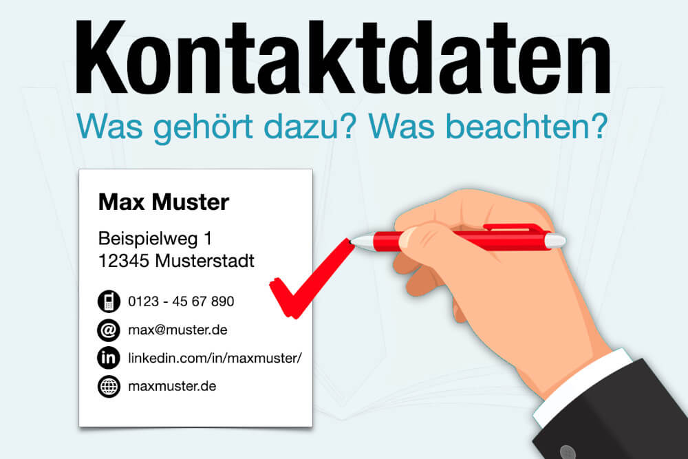 Kontaktdaten Brief E Mail Tipps Was Beachten