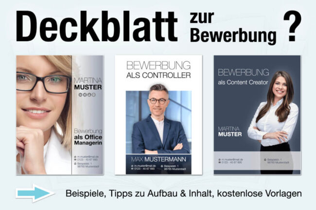 Deckblatt zur Bewerbung: Ja oder nein + Vorlagen