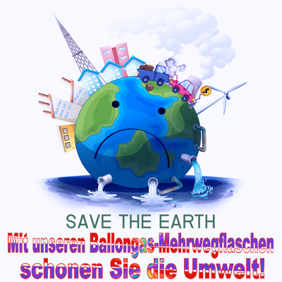 Mit diesen Ballongas Mehrwegflaschen schonen Sie unsere Umwelt!