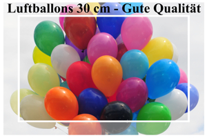 Luftballons, Rundform, 30 cm - Gute Qualität