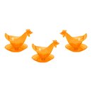 Eierbecher "Huhn" in 3er Set leuchtorange