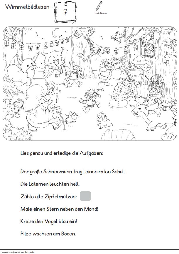 Weihnachtliches Wimmelbildlesen – Zaubereinmaleins Shop