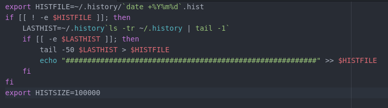 rotate bash history