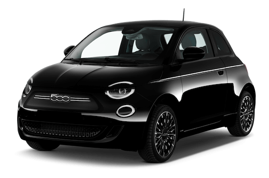 Fiat 500 Frontansicht in Schwarz