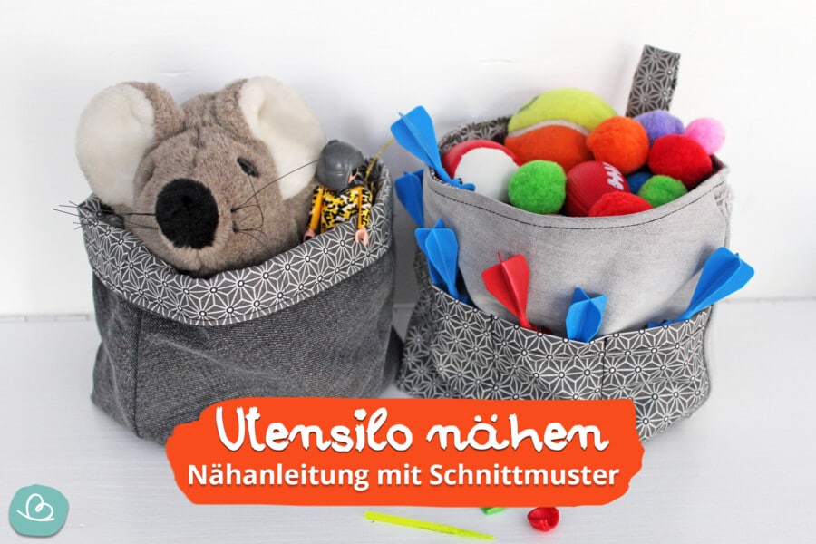 Utensilo nähen-Nähanleitung mit Schnittmuster