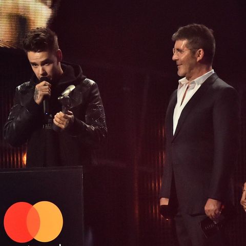 Liam Payne (li.) und Simon Cowell bei den Brit Awards 2017.