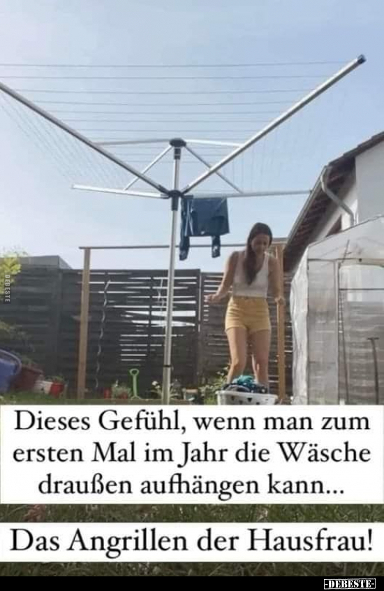 Dieses Gefühl, wenn man zum ersten Mal im Jahr die Wäsche.. - Lustige Bilder | DEBESTE.de