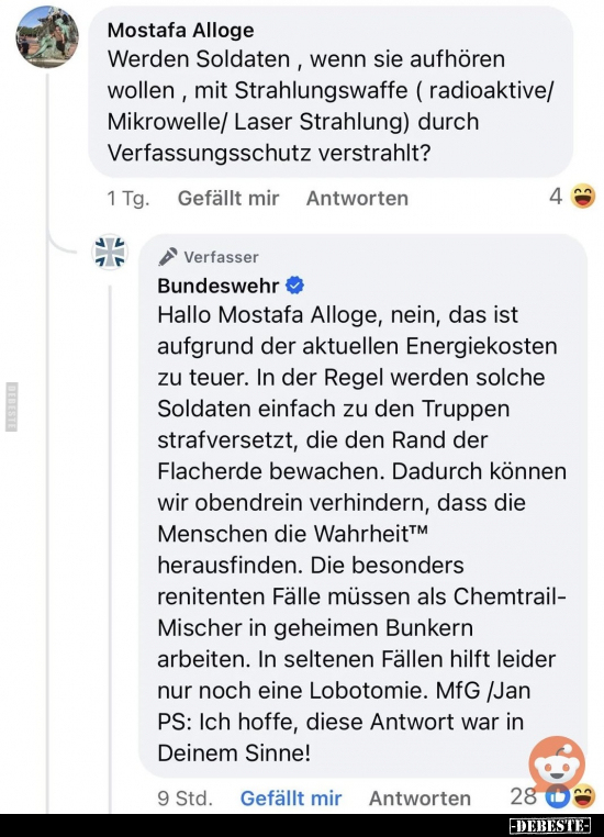 Werden Soldaten, wenn sie aufhören wollen, mit.. - Lustige Bilder | DEBESTE.de