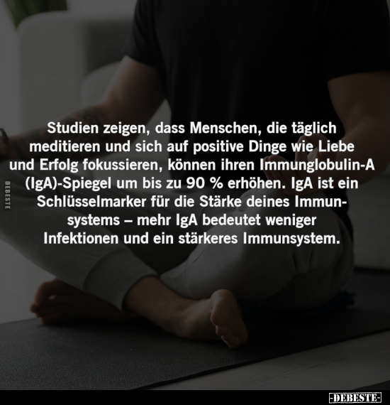 Studien zeigen, dass Menschen, die täglich meditieren.. - Lustige Bilder | DEBESTE.de