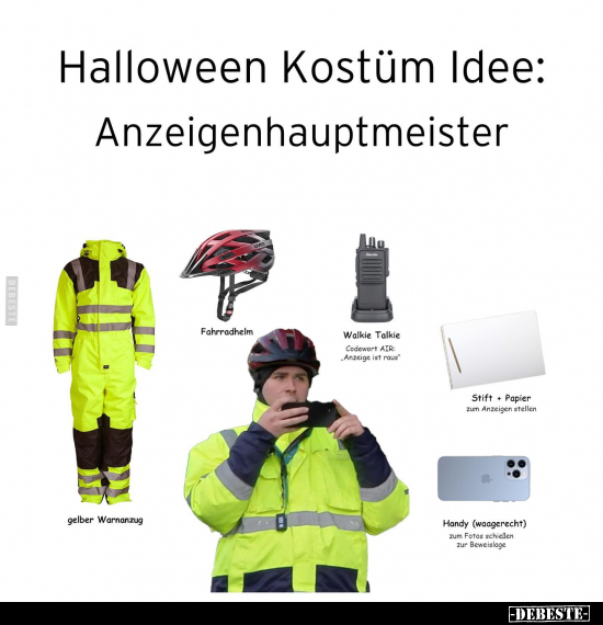 Halloween Kostüm Idee: Anzeigenhauptmeister.. - Lustige Bilder | DEBESTE.de