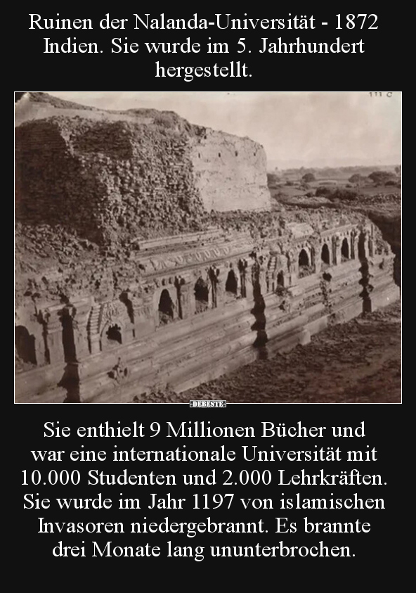 Ruinen der Nalanda-Universität - 1872 Indien. Sie wurde im.. - Lustige Bilder | DEBESTE.de