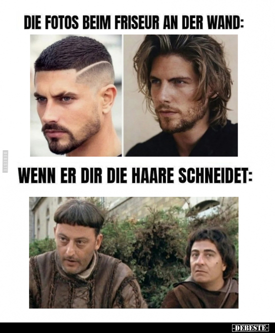 Die Fotos beim Friseur an der Wand.. - Lustige Bilder | DEBESTE.de