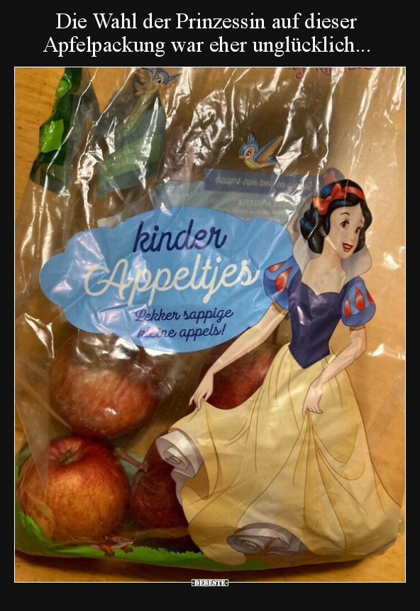 Die Wahl der Prinzessin auf dieser Apfelpackung war eher.. - Lustige Bilder | DEBESTE.de