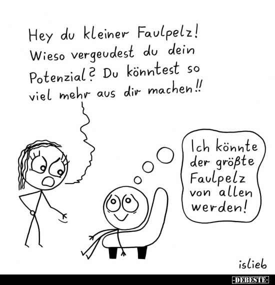 Hey du kleiner Faulpelz!.. - Lustige Bilder | DEBESTE.de