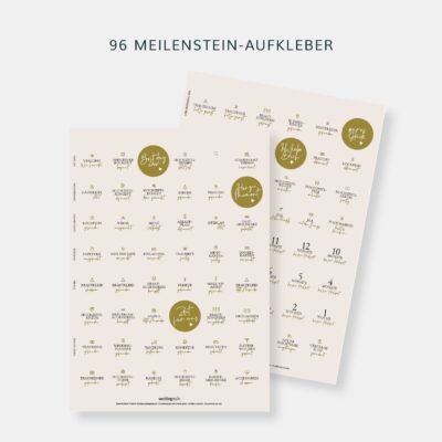 Meilenstein Sticker Hochzeit