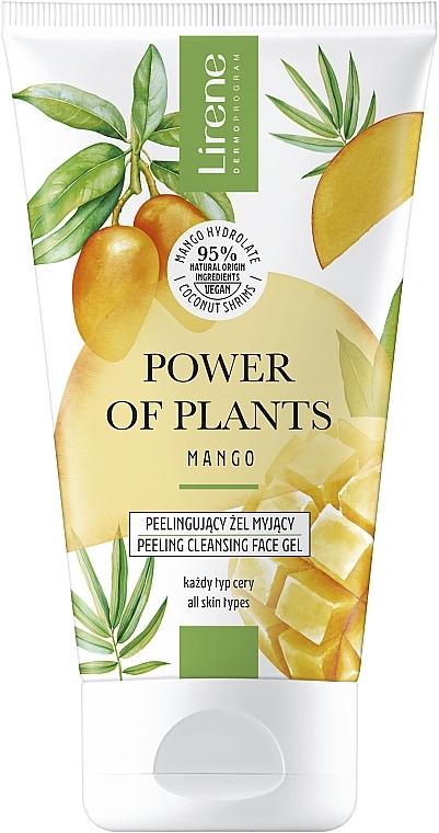 Reinigendes Peeling-Gel für das Gesicht - Lirene Power Of Plants Mango Peeling Cleansing Face Gel 