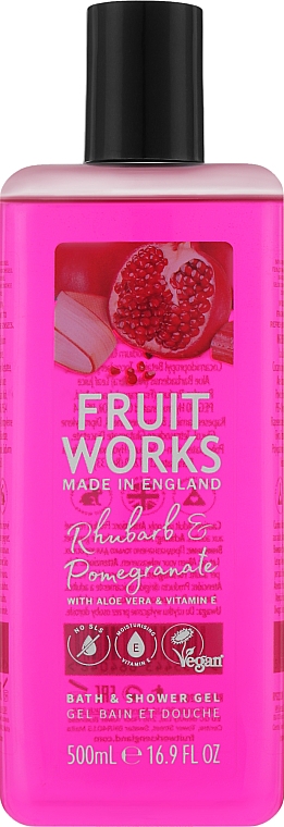 Bade- und Duschgel mit Rhabarber und Granatapfel - Grace Cole Fruit Works Rhubarb & Pomegranate