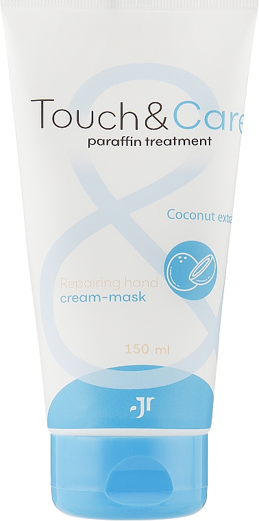 2in1 Creme-Maske für die Hände Paraffin-Fäustlinge - Jerelia Touch&Care Repairing Hand Cream-Mask Coconut Extract