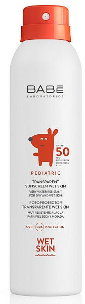 Sonnenschutzspray für trockene und feuchte Haut SPF 50+ - Babe Laboratorios Pediatric Wet Skin