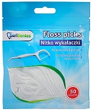 Zahnseide-Sticks, 50 Stück Auridentes Floss Picks